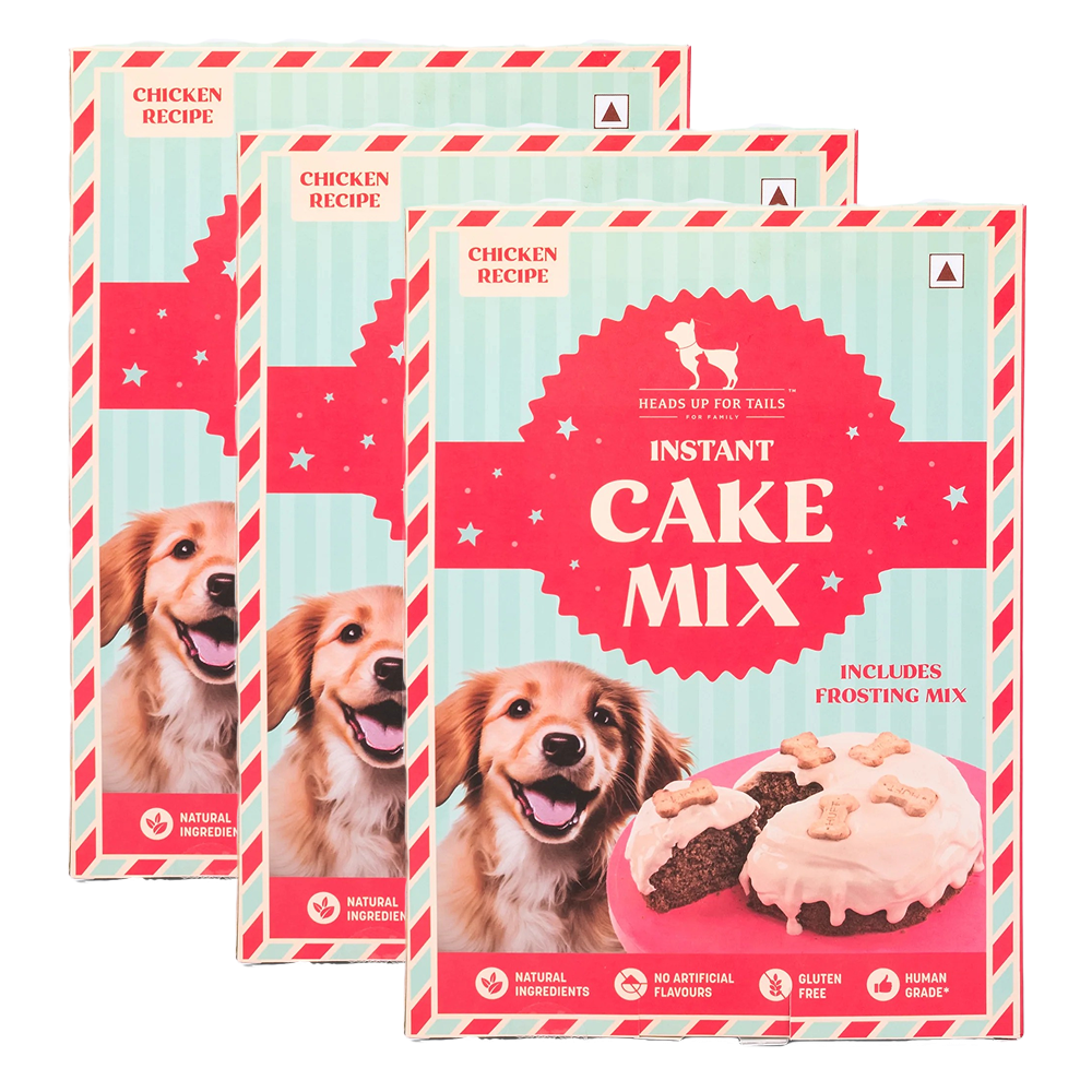 HUFT Gluten Free Instant Chicken Cake Frosting Mix Dog Treats Dog Treats + Others Heads Up for Tails 3x190g