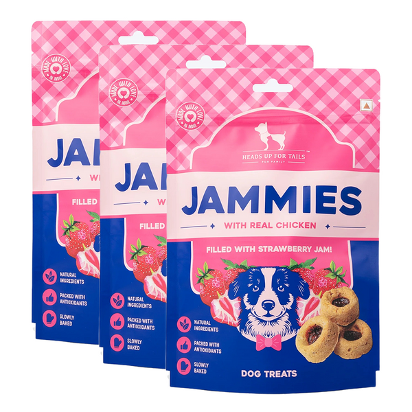 HUFT Jammies with Real Chicken Filled with Strawberry Jam Dog Treats