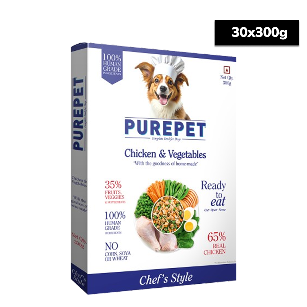 Purepet Chicken and Vegetable Biryani Fresh Food For Dogs Dogs-Wet Food Purepet 30x300g