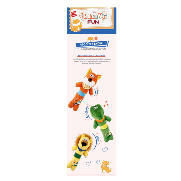 GiGwi Shaking Fun Fox Toy for Dogs (Orange)