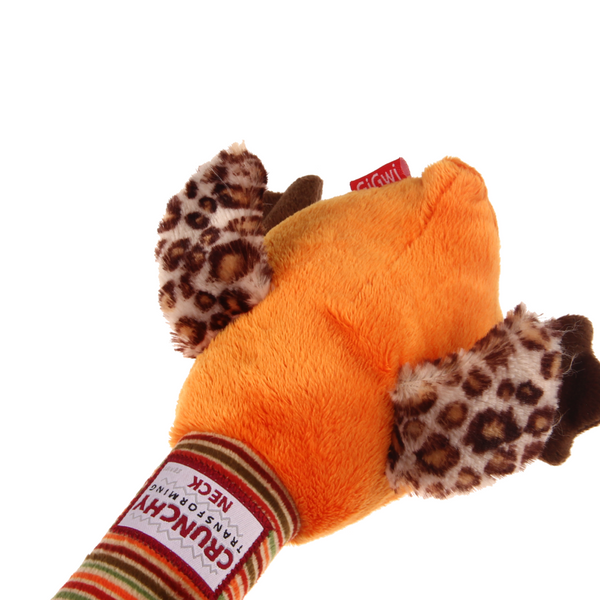 GiGwi Crunchy Neck Duck Toy for Dogs (Orange)