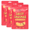 HUFT Sassy Sausage Bacon with Real Chicken Air Dried Treats for Dogs Dog Treats + Others Heads Up for Tails 3x100g