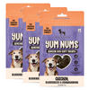 HUFT Yum Nums Grain Free Chicken, Blueberries & Ashwagandha Soft & Chewy Sticks Senior Dog Treats Dog Treats + Others Heads Up for Tails 3x70g