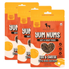 HUFT Yum Nums Egg and Cheese Soft Grain Free Sticks Treat for Dogs Dog Treats + Others Heads Up for Tails 3x70g