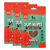 HUFT Yum Nums Pumpkin with Real Chicken Soft and Chewy Grain Free Sticks Treat for Dogs Dog Treats + Others Heads Up for Tails 3x70g