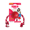 Kong Ball with Rope Toy for Dogs (Red) Dogs-Toys Kong