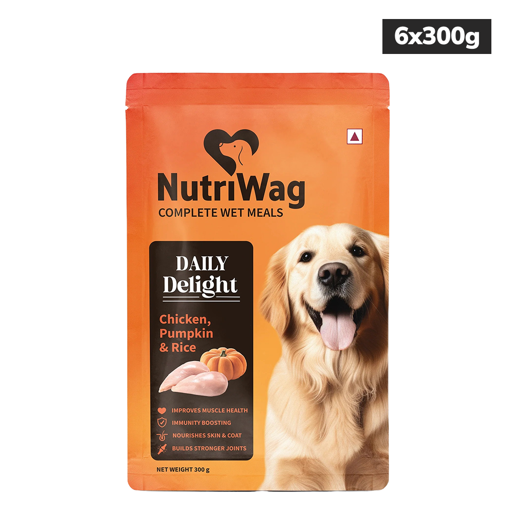 NutriWag Daily Delight Chicken, Pumpkin & Rice Dog Wet Food Dogs-Wet Food Heads Up for Tails 6x300g