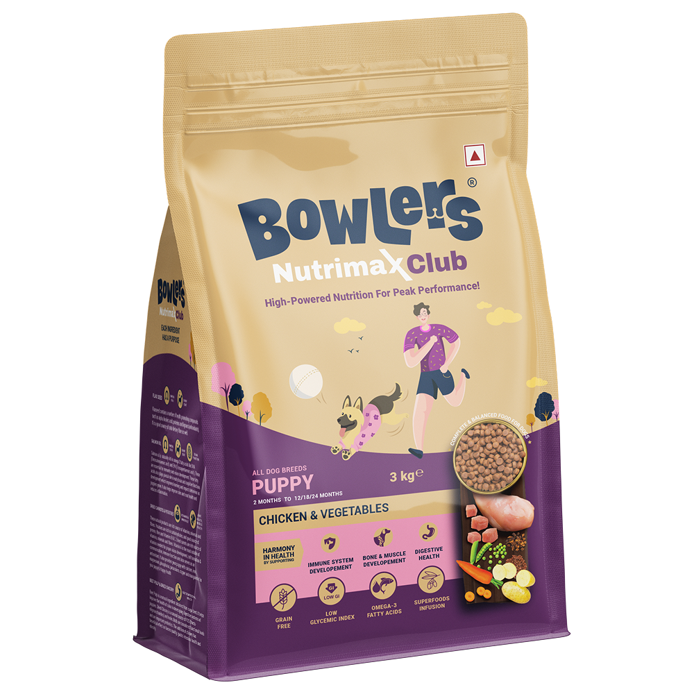 Bowlers Nutrimax Club Puppy Dog Dry Food Dogs- Dry Food Bowlers 3kg