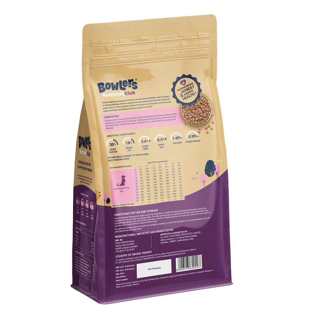 Bowlers Nutrimax Club Puppy Dog Dry Food Dogs- Dry Food Bowlers