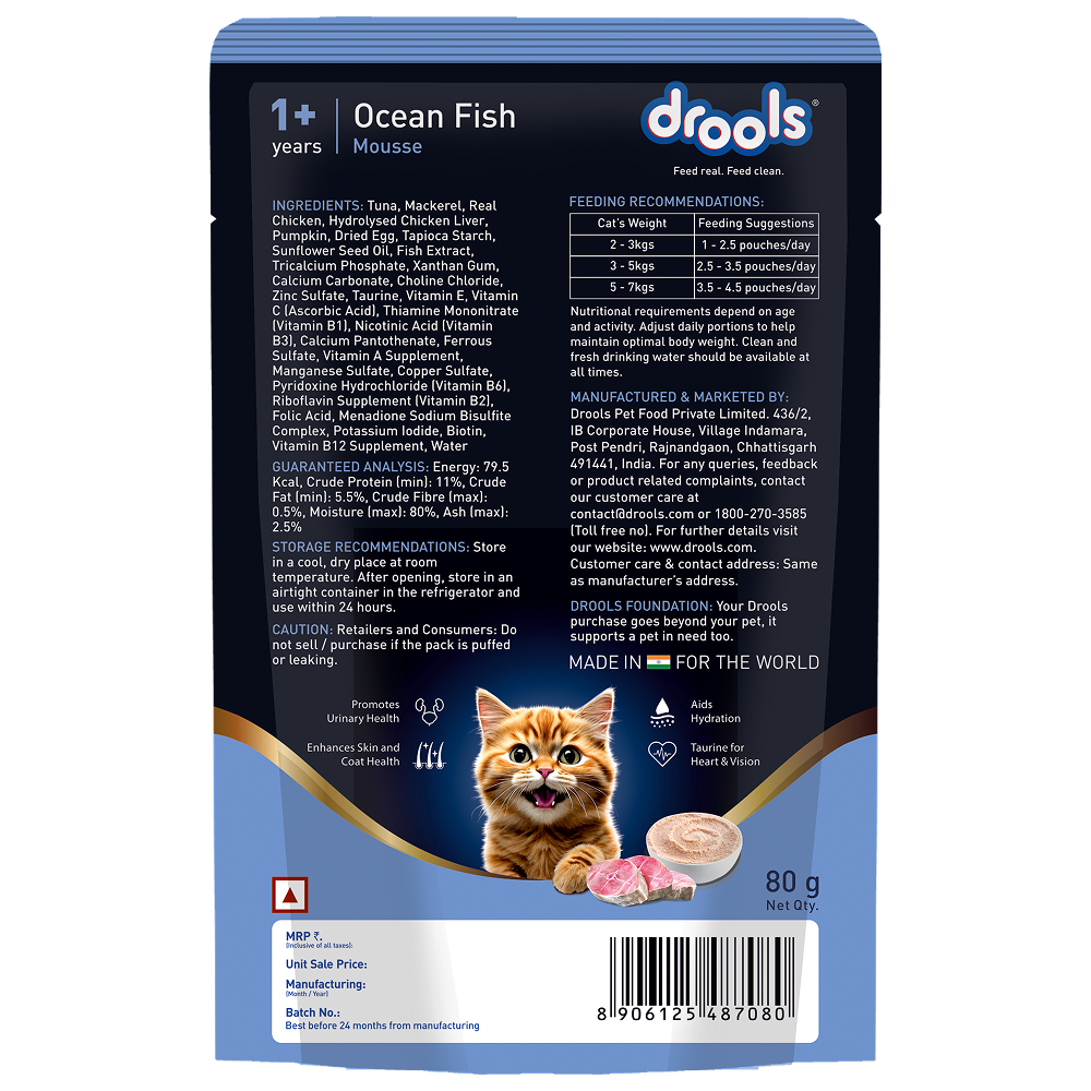 Drools Ocean Fish Mousse Adult Cat Wet Food Cats-Wet Food Drools