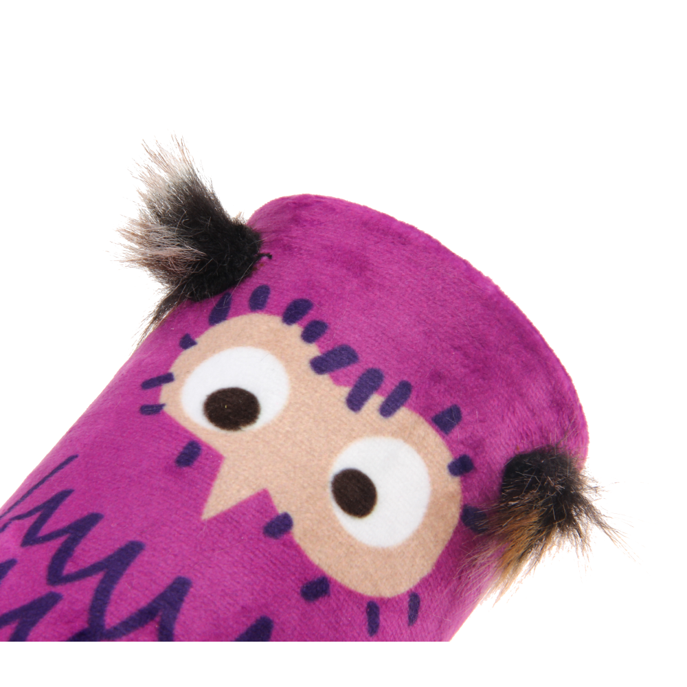 GiGwi Melody Tube Owl Toy for Cats (Violet & Brown) Cats-Toys GiGwi