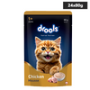 Drools Chicken Mousse Adult Cat Wet Food Cats-Wet Food Drools 24x80g