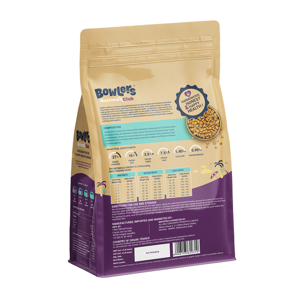 Bowlers Nutrimax Club Adult Dog Dry Food