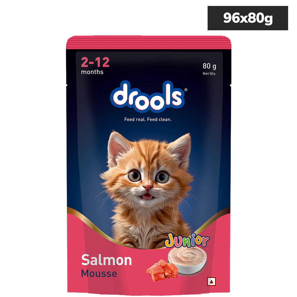 Drools Salmon Mousse Kitten Cat Wet Food Cats-Wet Food Drools 96x80g