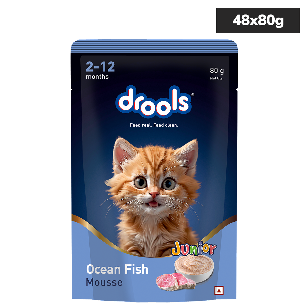 Drools Ocean Fish Mousse Kitten Cat Wet Food Cats-Wet Food Drools 48x80g