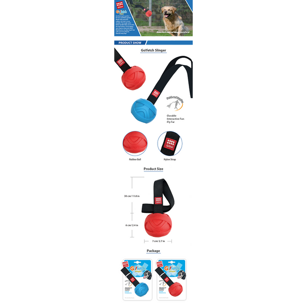 GiGwi Go! Fetch Slinger Ball Toy for Dogs (Red)