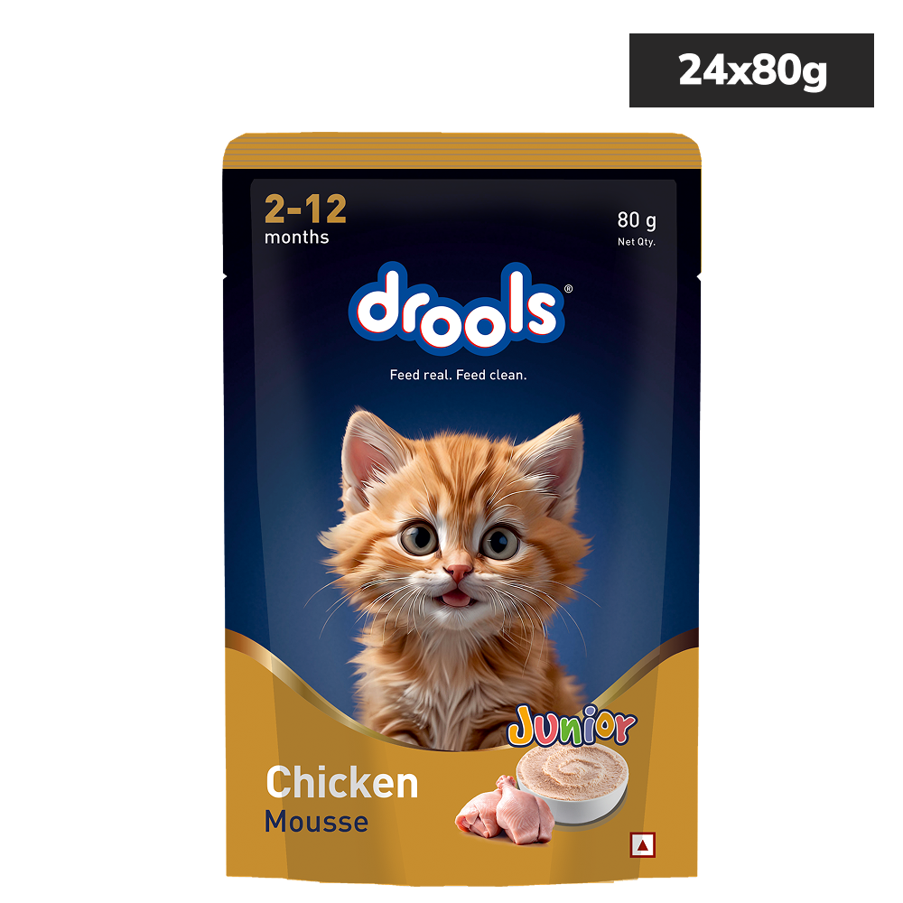 Drools Chicken Mousse Kitten Cat Wet Food Cats-Wet Food Drools 24x80g