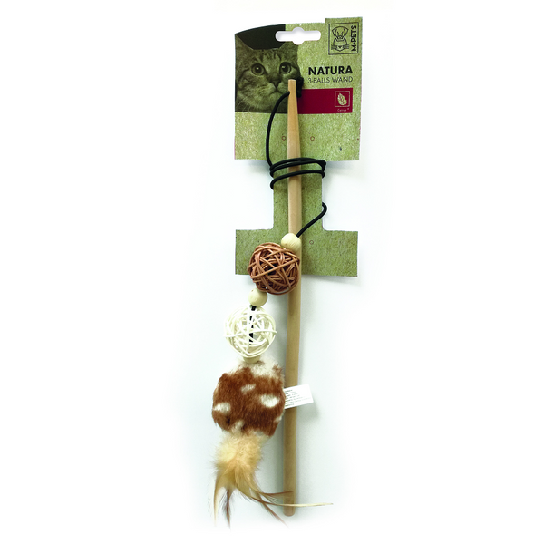 M Pets Natura 3 Ball Wand Toy for Cats