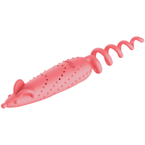 GiGwi Roll Tailed Mouse Toy for Cats (Pink)
