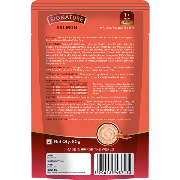 Signature Grain Zero Salmon Mousse Adult Cat Wet Food