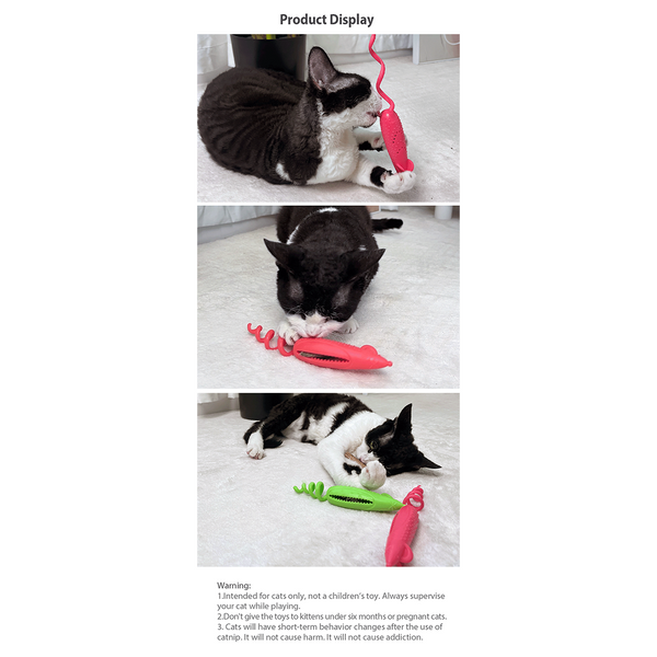 GiGwi Roll Tailed Mouse Toy for Cats (Pink)