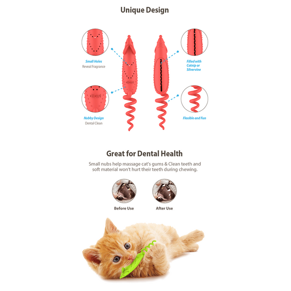 GiGwi Roll Tailed Mouse Toy for Cats (Pink)