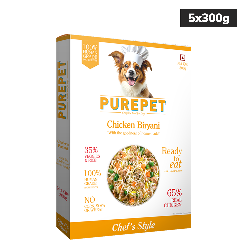 Purepet Chicken Biryani Fresh Food For Dogs Dogs-Wet Food Purepet 5x300g