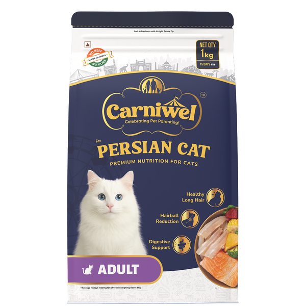 Carniwel Natural Nutrition for Skin, Digestion & Hairball Control Persian Adult Cat Dry Food