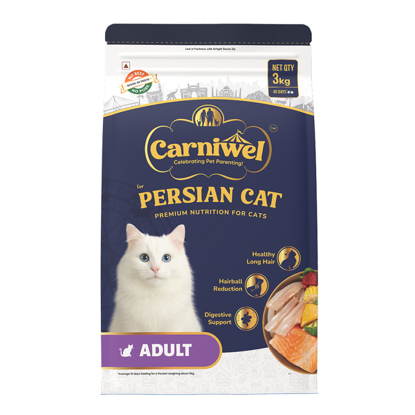 Carniwel Natural Nutrition for Skin, Digestion & Hairball Control Persian Adult Cat Dry Food