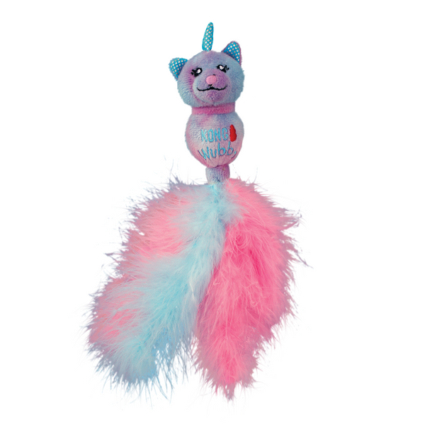 Kong Cat Wubba Caticorn Toy for Cats (Blue & Pink)