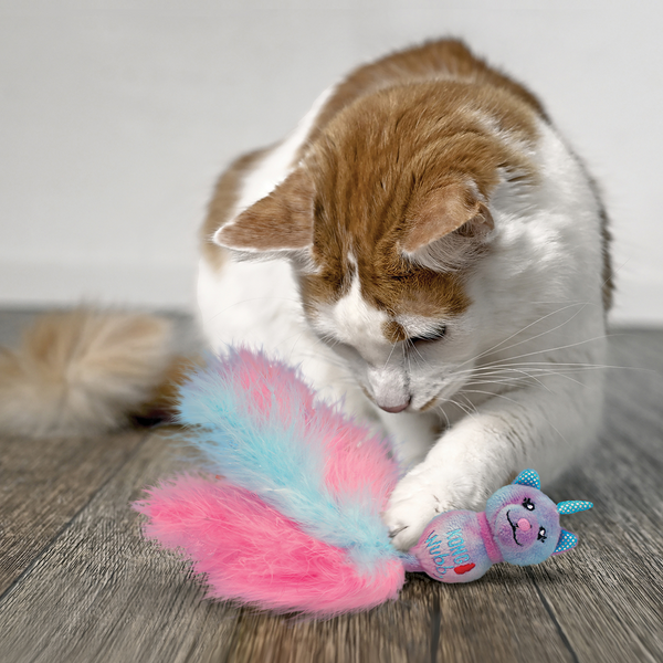 Kong Cat Wubba Caticorn Toy for Cats (Blue & Pink)