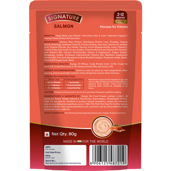 Signature Grain Zero Salmon Mousse Kitten Cat Wet Food