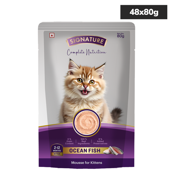 Signature Grain Zero Ocean Fish Mousse Kitten Cat Wet Food