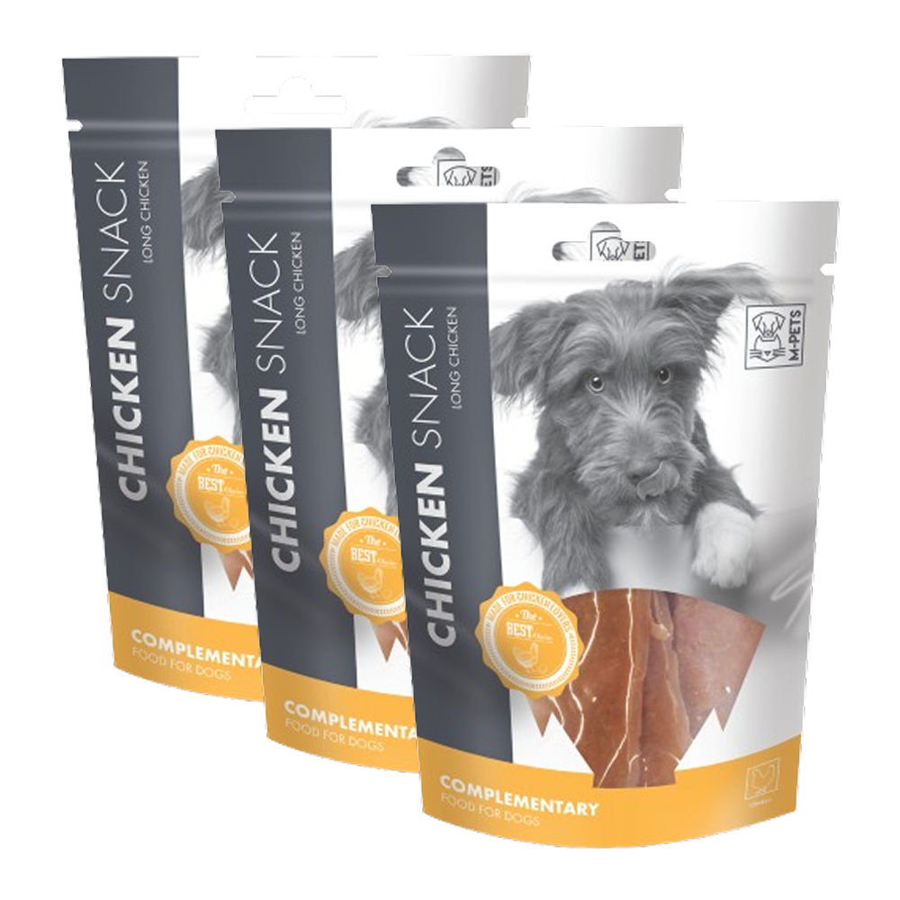 M PETS Long Chicken Treats for Dogs Dog Treats + Others M Pets 3x80g