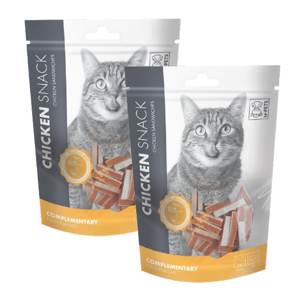 M PETS Chicken Sandwiches Treats for Cats Cats-Treats & Others M Pets 2x80g