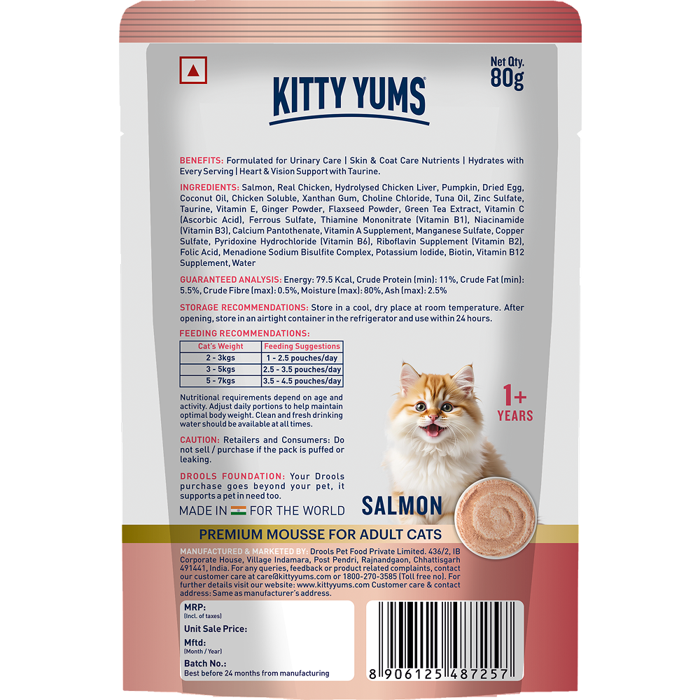 Kitty Yum Salmon Mousse Adult Cat Wet Food Cats-Wet Food Kitty Yums