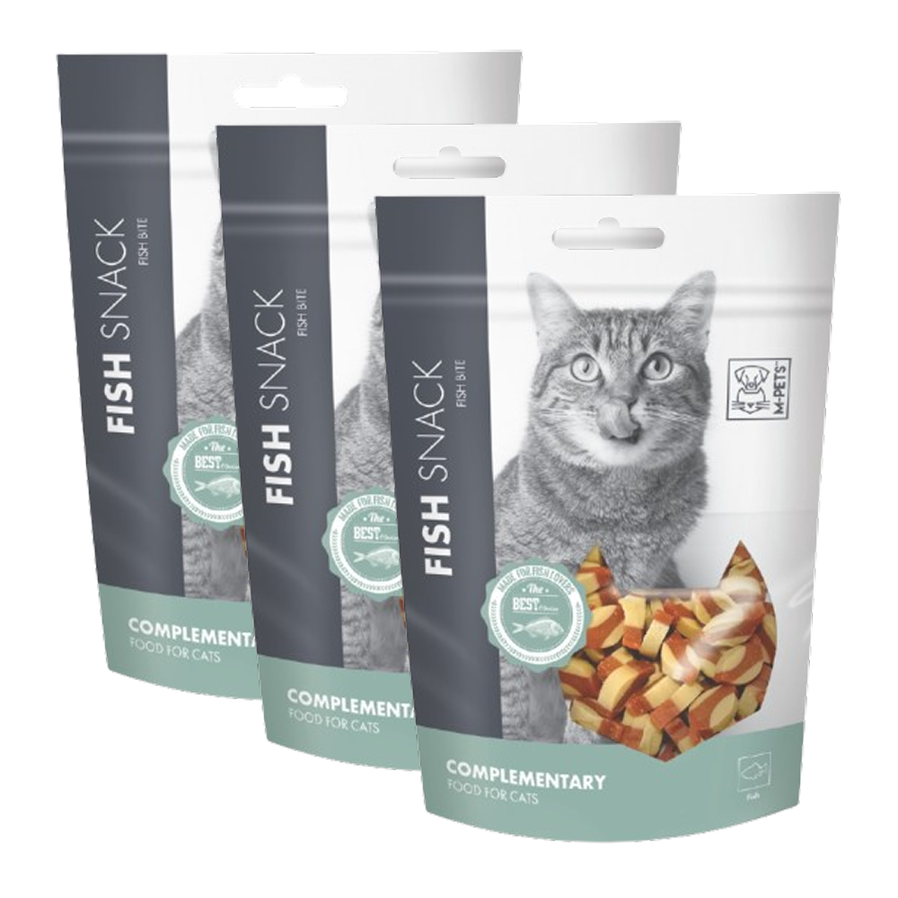 M PETS Fish Bite Treats for Cats Cats-Treats & Others M Pets 3x80g