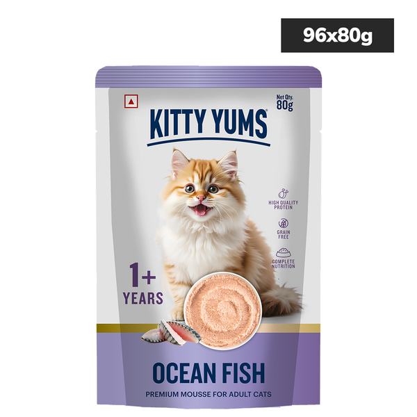 Kitty Yum Ocean Fish Mousse Adult Cat Wet Food