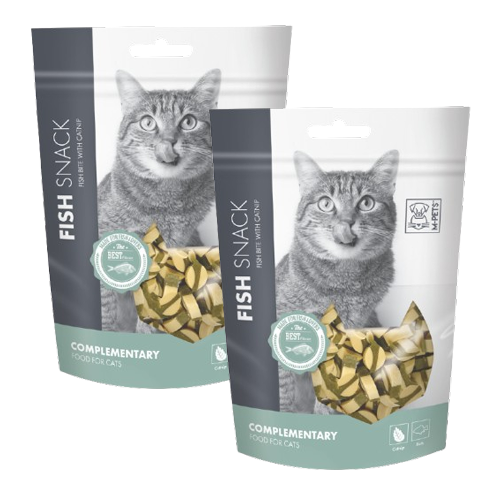 M PETS Fish Bite With Catnip Treats for Cats Cats-Treats & Others M Pets 2x80g