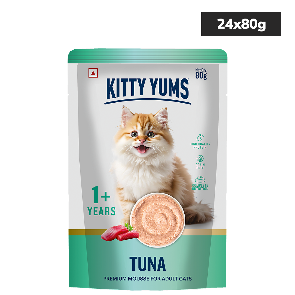 Kitty Yum Tuna Mousse Adult Cat Wet Food Cats-Wet Food Kitty Yums 24x80g
