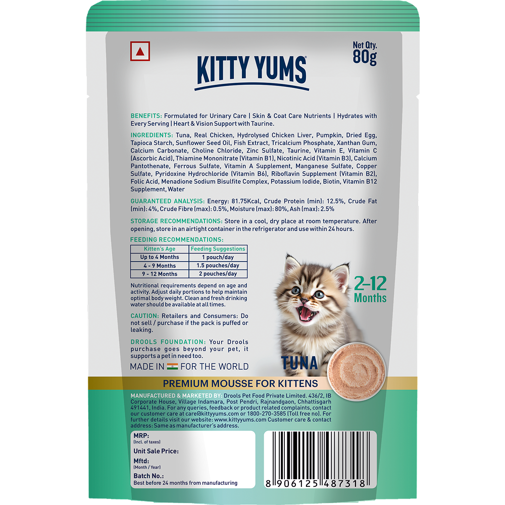 Kitty Yum Tuna Mousse Kitten Cat Wet Food Cats-Wet Food Kitty Yums