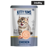 Kitty Yum Chicken Mousse Kitten Cat Wet Food Cats-Wet Food Kitty Yums 24x80g