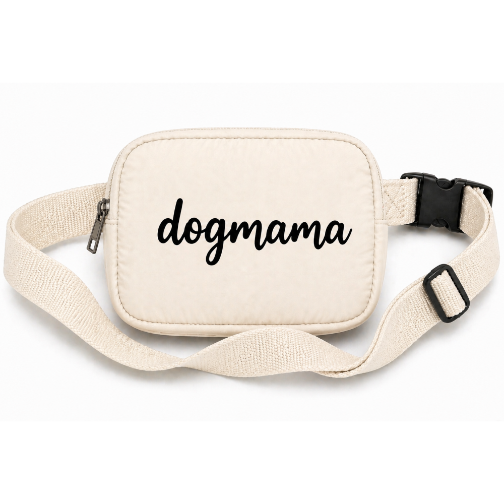 Talking Dog Club Dogmama Crossbody Treat & Walk Bag (Cream) Both-Bedding, Mats & Travel Supplies Talking Dog Club Dropship 20x16.5cm