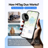 Mitag Duo Anti Loss Device for Dogs and Cats (Black) | IOS & Android Both-Collar, Leashes, harnesses Mitag Dropship