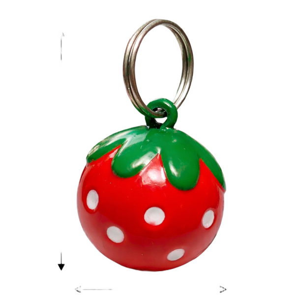 Talking Dog Club Strawberry Collar Bell for Kittens & Cats (Red)