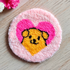 Furry Tales Custard Dog Handtufted Coaster Pet Parent-Gifting & Merch Furry Tales Dropship 5in