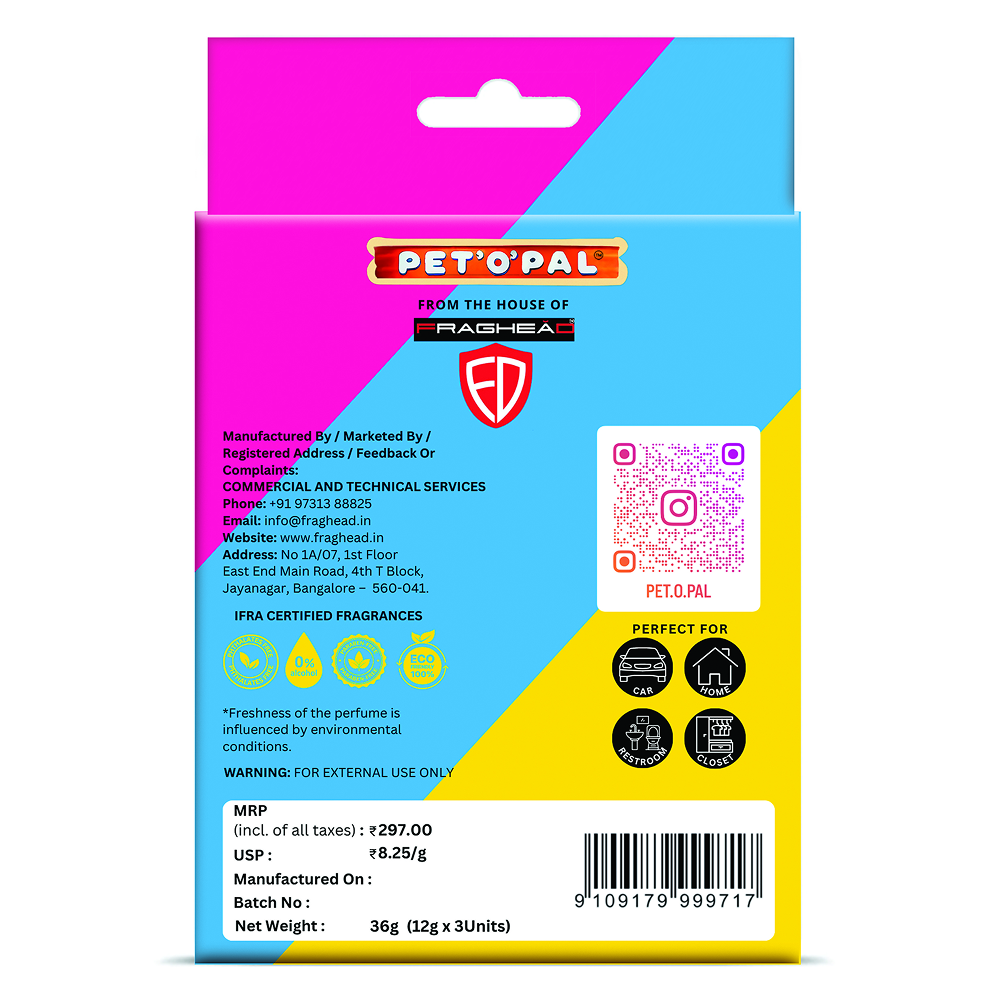 PET’O’PAL Rosy Nose Pet Safe Hanging Air Freshener for Car, Home & Pet Spaces Pet Parent-Home & Car PET’O’PAL