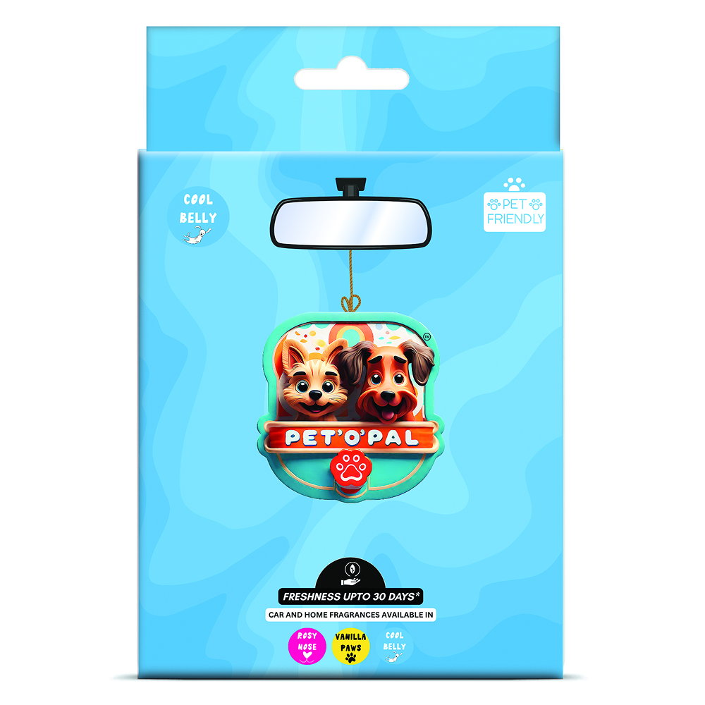 PET’O’PAL Cool Belly Pet Safe Hanging Air Freshener for Car, Home & Pet Spaces Pet Parent-Home & Car PET’O’PAL Pack of 1