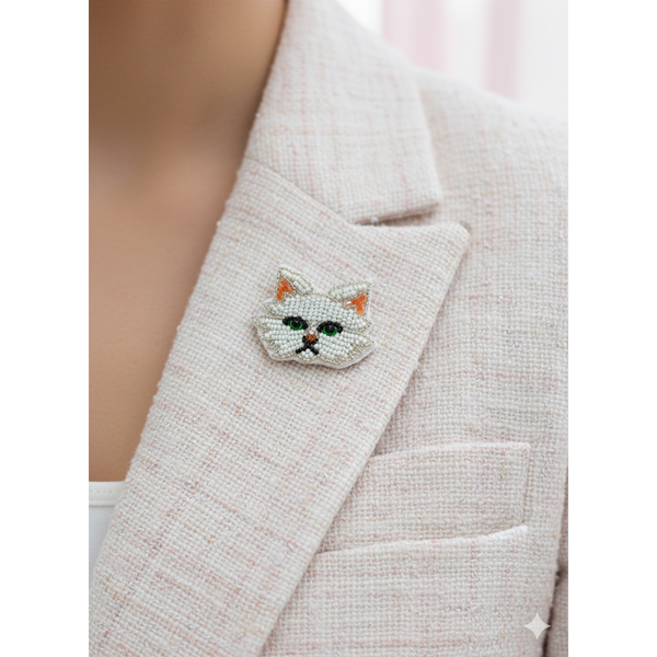 Furry Tales Princess Cat Handcrafted Brooch
