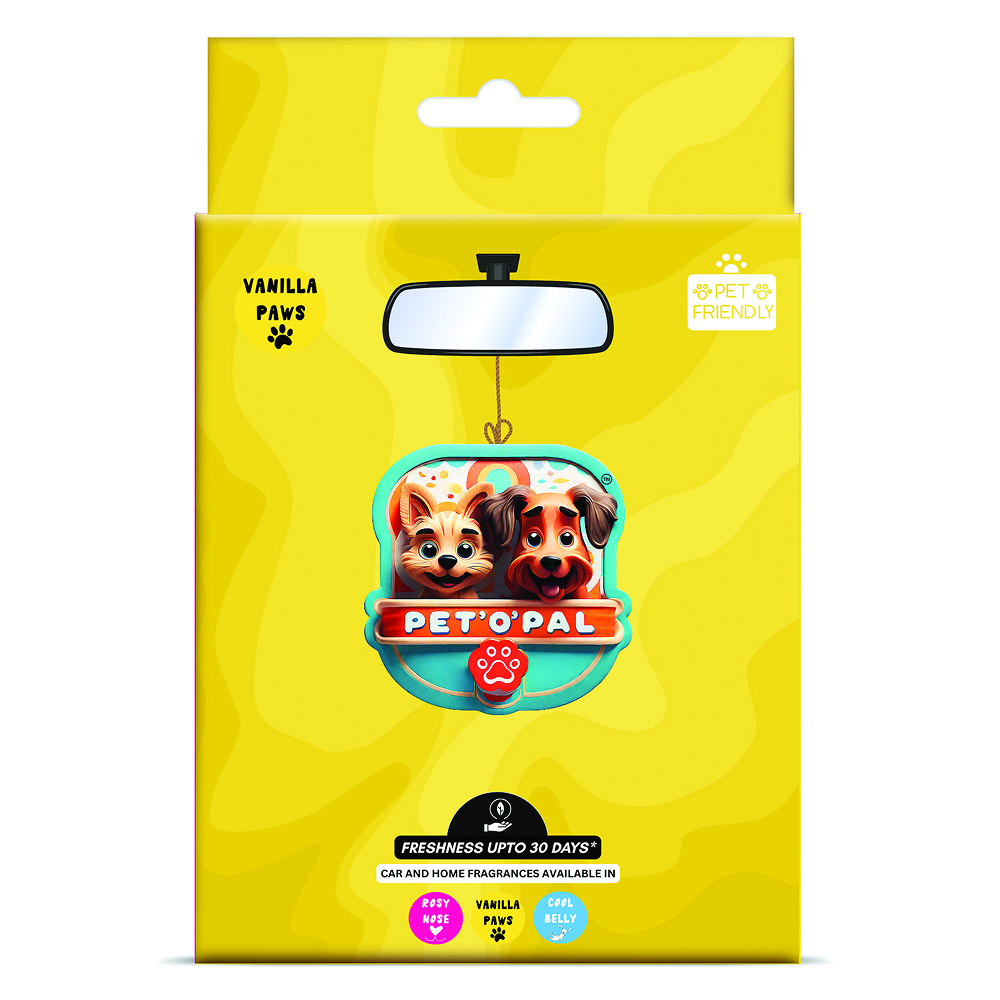 PET’O’PAL Vanilla Paws Pet Safe Hanging Air Freshener for Car, Home & Pet Spaces Pet Parent-Home & Car PET’O’PAL Pack of 1
